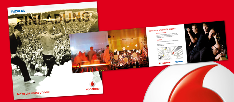 Einladung zum Vodafone-Event | Gestaltung und Produktion der Cover- und Innenseiten
